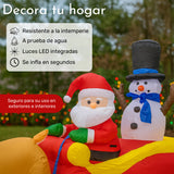Inflable Navidad 2.20m Trineo Santa Muñeco Nieve Reno Led