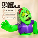 Inflable Halloween Zombie Gigante Emergente Luces Led 1.40 M Verde Claro