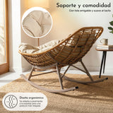 Sillon Mecedor Nido Ratan Diseno Moderno Comodo Y Envolvente