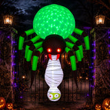 Inflable Halloween Arana Gigante Bruja Colgante 1.82m Led Verde