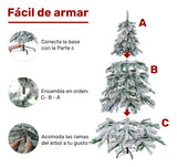 Arbol Navidad Nevado 1.90m Pino Navideño Escarchado
