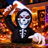 Inflable Halloween Esqueleto Calavera Emergente 1.22 M Jardimex 2 Luces Led Para Jardin