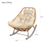 Sillon Mecedor Nido Ratan Diseno Moderno Comodo Y Envolvente