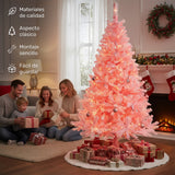 Arbol Navidad Rosa Pino Navideño 2.10m Frondoso 1256 Ramas
