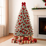 Arbol Navidad Nevado 1.6m Pino Navideño Artificial 400 Ramas