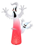 Inflable Halloween Fantasma Gigante 3.6 M Luces Led Exterior Blanco