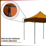 Carpa Toldo 3x3 Reforzado Plegable Impermeable Jardin Carpa Naranja