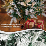 Arbol Navidad Nevado Premium 1.9m Pino Navideño Copos Nieve