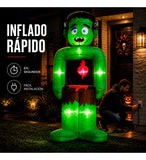 Inflable Halloween Frankenstein 1.8m Jardin Exterior Luz Led Verde