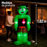 Inflable Halloween Frankenstein 1.8m Jardin Exterior Luz Led Verde