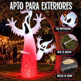 Inflable Halloween Fantasma Gigante 3.6 M Luces Led Exterior Blanco