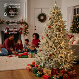 Arbol Navidad Nevado 2.10m Pino Navideño Escarcha Nieve