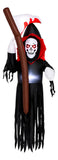 Inflable Halloween Parca Esqueleto Guadana Led Gigante 1.8m Negro