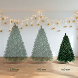 Arbol Navidad Verde Escoces Doble Rama Frondoso Piñas 1.6m