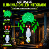 Inflable Halloween Arana Gigante Bruja Colgante 1.82m Led Verde