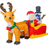 Inflable Navidad 2.20m Trineo Santa Muñeco Nieve Reno Led