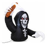 Inflable Halloween Esqueleto Calavera Emergente 1.22 M Jardimex 2 Luces Led Para Jardin