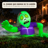 Inflable Halloween Zombie Gigante Emergente Luces Led 1.40 M Verde Claro