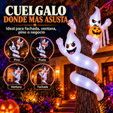 Inflable Halloween Fantasmas Espiral Calabaza 1.8m Luces Led Blanco