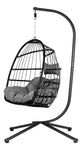 Columpio Exterior Hamaca Silla Colgante Terraza Jardin Color Negro