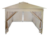 Toldo Carpa Gazebo 3x3 Plegable Mosquitero Exterior Color Beige