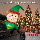 Inflable Navidad Duende Gnomo Carro Automovil Interior 92cm
