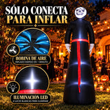 Inflable Halloween Esqueleto Calavera Stand 2.43 M Jardimex 4 Luces Led Para Jardin