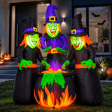 Inflable Halloween Brujas Caldero 1.82 M Jardimex 3 Luces Led Jardin Patio