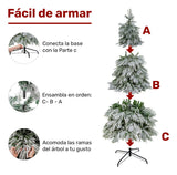 Arbol Navidad Nevado Frondoso 2m Pino Abeto Normandía
