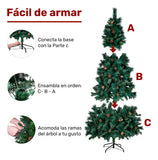 Arbol Navidad 2.3m Grande Frondoso Piñas Escoces Doble Rama