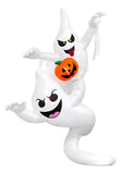 Inflable Halloween Fantasmas Espiral Calabaza 1.8m Luces Led Blanco