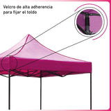 Carpa Toldo 3x3 Reforzado Plegable Impermeable Jardin Carpa Rosa