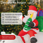 Inflable Navidad 1.90m Oso Polar Con Movimiento Luces Led