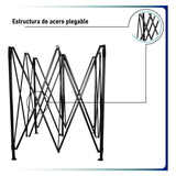 Carpa Toldo 3x3 Reforzado Azul Plegable Impermeable Jardin AZUL
