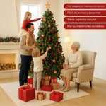 Arbol Navidad 2.40m Pino Navideño Artificial 1200 Ramas
