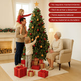 Arbol Navidad 2.40m Pino Navideño Artificial 1200 Ramas