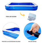Alberca Inflable Rectangular Familiar 990l 290x180x43cm Color Azul
