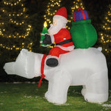 Inflable Navidad 1.90m Oso Polar Con Movimiento Luces Led