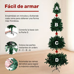 Arbol Navidad 2.40m Pino Navideño Artificial 1200 Ramas