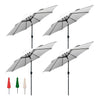 Kit 4 Sombrillas Con Angulo Jardin Playa 2.7 Metros 4 Pzas