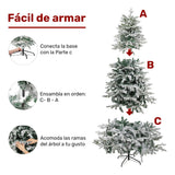 Arbol Navidad Nevado 2.20m Pino Navideño Escarchado