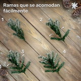 Arbol Navidad Nevado 1.6m Pino Navideño Artificial 400 Ramas