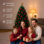 Arbol Navidad 2.40m Pino Navideño Artificial 1200 Ramas