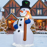 Inflable Navidad Muñeco Nieve Gigante 2.7m Exterior Luz Led