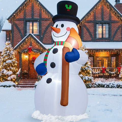 Inflable Navidad Muñeco Nieve Gigante 2.7m Exterior Luz Led