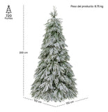 Arbol Navidad Nevado Frondoso 2m Pino Abeto Normandía