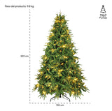 Arbol Navidad Luces Led 2.20m Pino Navideño Frondoso Grande