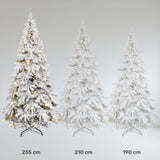 Arbol Navidad Luces Led Super Nevado Gigante 2.55m Pino