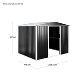 Bodega Cobertizo Exterior Contenedor Metalico 264x193x187cm