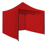 Carpa Toldo 3x3 Mts Plegable Lona Impermeable Con Paredes Rojo